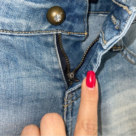 MISS SIXTY Women's Jean Shorts Low Rise Zip Blue Size 25 - Picture 3 of 7